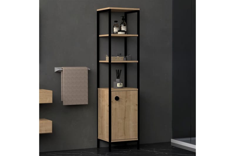 Dasaki Badrumsförvaring 162x38 cm 4 Hyllor - Blå/Antracit - Förvaring - Hyllor - Badrumshylla