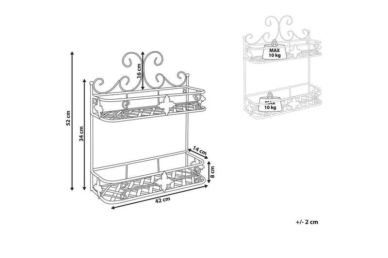 Badrumshylla Marayes Grå - Grå - Förvaring - Hyllor - Badrumshylla