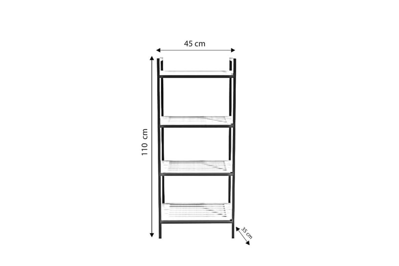 Stralsund Badrumshylla 45 cm Ek/Svart - Badrumshylla