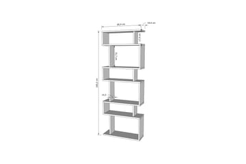 Bates Bokhylla 60 cm - Vit/Ek - Förvaring - Hyllor - Bokhylla