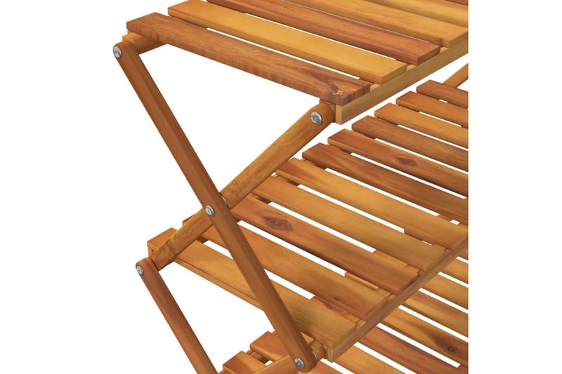 beBasic Hopfällbar hylla 3 hyllplan 70x31x63 cm massivt akaciaträ - Förvaring - Hyllor - Hyllsystem