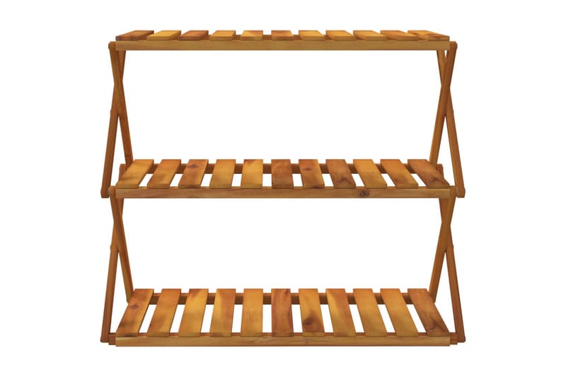 beBasic Hopfällbar hylla 3 hyllplan 70x31x63 cm massivt akaciaträ - Förvaring - Hyllor - Hyllsystem
