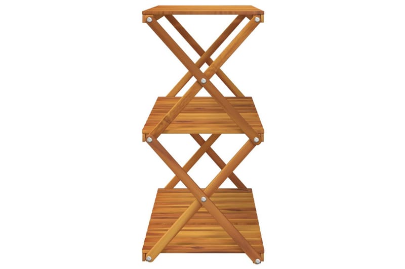 beBasic Hopfällbar hylla 3 hyllplan 70x31x63 cm massivt akaciaträ - Förvaring - Hyllor - Hyllsystem