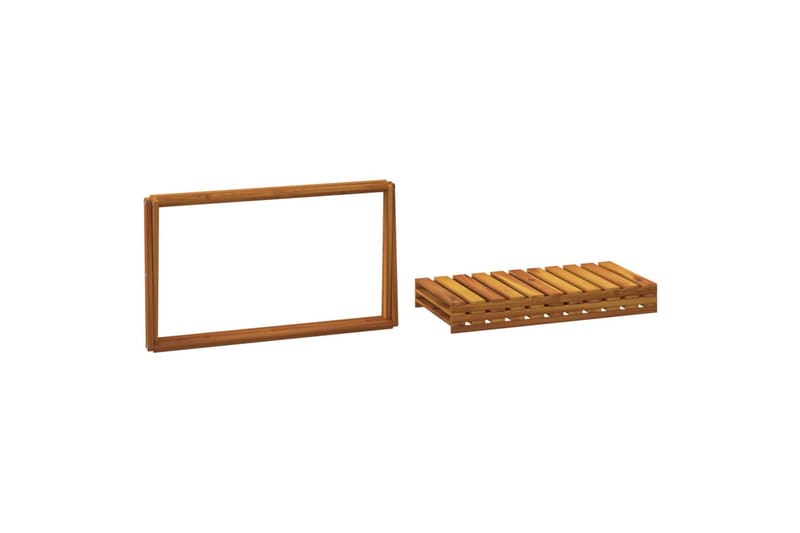 beBasic Hopfällbar hylla 3 hyllplan 70x31x63 cm massivt akaciaträ - Förvaring - Hyllor - Hyllsystem
