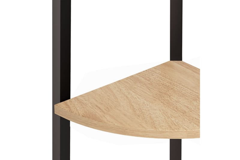 beBasic Hörnhylla 3 hyllplan ljusbrun och svart 45,5x31,5x120 cm - Förvaring - Hyllor - Hörnhylla