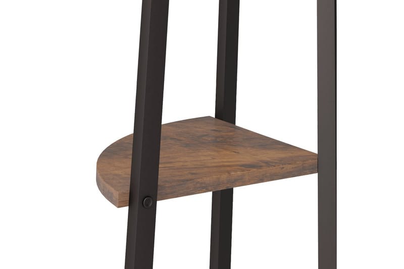 beBasic Hörnhylla 3 hyllplan mörkbrun och svart 45,5x31,5x120 cm - Förvaring - Hyllor - Hörnhylla