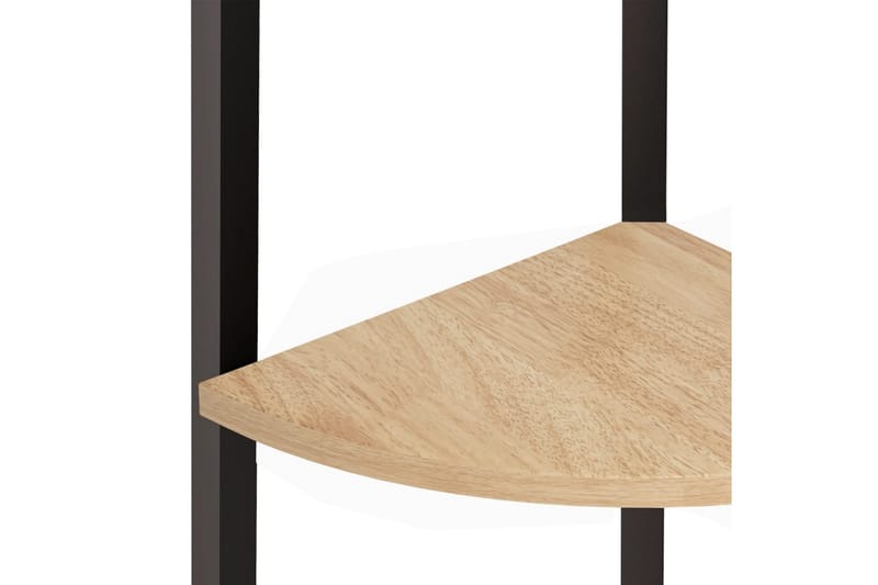 beBasic Hörnhylla 4 hyllplan ljusbrun och svart 45,5x31,5x150 cm - Förvaring - Hyllor - Hörnhylla