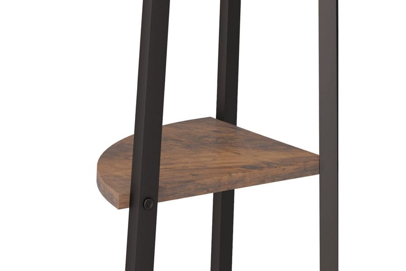 beBasic Hörnhylla 4 hyllplan mörkbrun och svart 45,5x31,5x150 cm - Förvaring - Hyllor - Hörnhylla