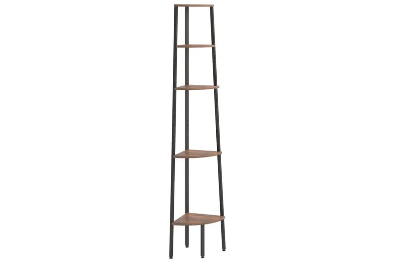 beBasic Hörnhylla 5 hyllplan mörkbrun och svart 45,5x31,5x180 cm - Förvaring - Hyllor - Hörnhylla