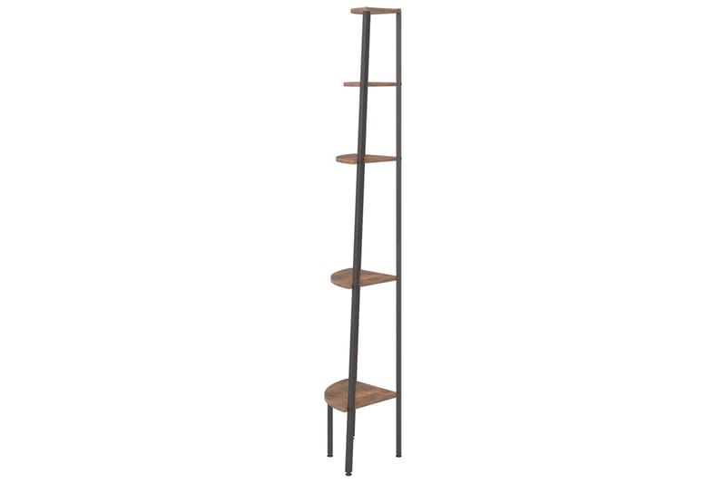 beBasic Hörnhylla 5 hyllplan mörkbrun och svart 45,5x31,5x180 cm - Förvaring - Hyllor - Hörnhylla