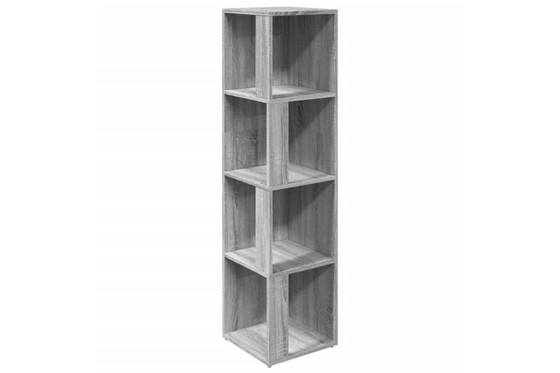 beBasic Hörnhylla grå sonoma-ek 33x33x132 cm konstruerat trä - Förvaring - Hyllor - Hörnhylla