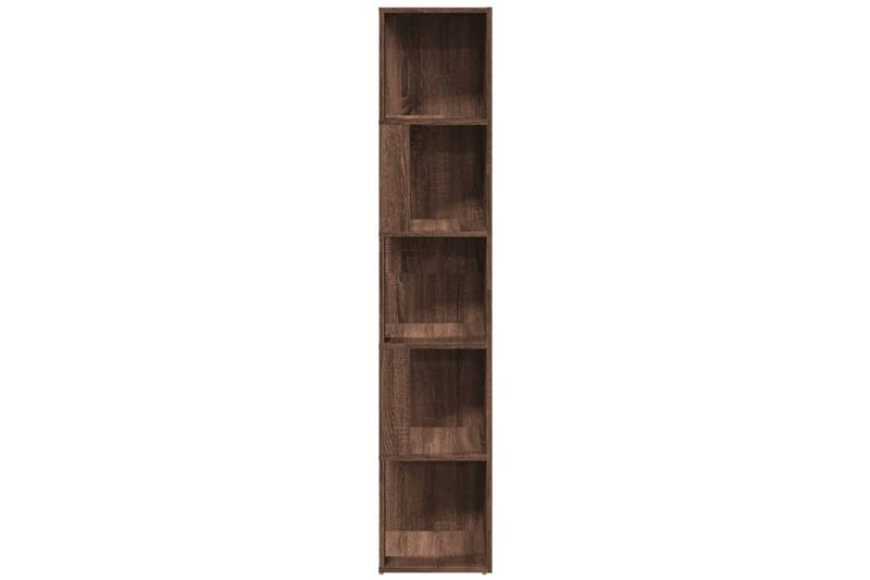 beBasic Hörnhylla rökfärgad Brun ek 33x33x164,5 cm konstruerat trä - Förvaring - Hyllor - Hörnhylla