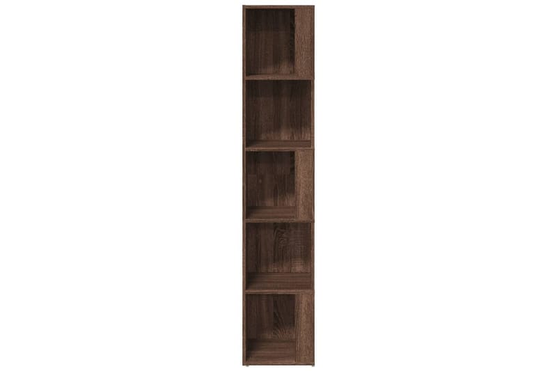 beBasic Hörnhylla rökfärgad Brun ek 33x33x164,5 cm konstruerat trä - Förvaring - Hyllor - Hörnhylla