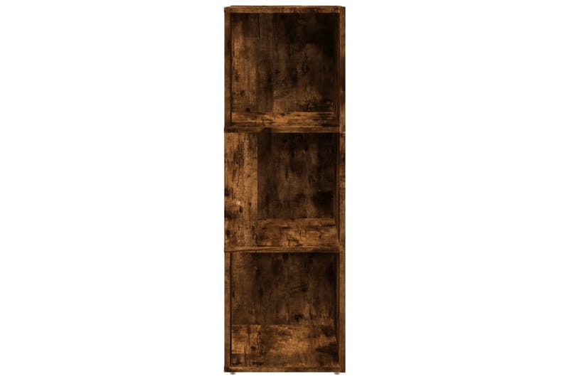 beBasic Hörnhylla rökfärgad ek 33x33x100 cm konstruerat trä - Förvaring - Hyllor - Hörnhylla