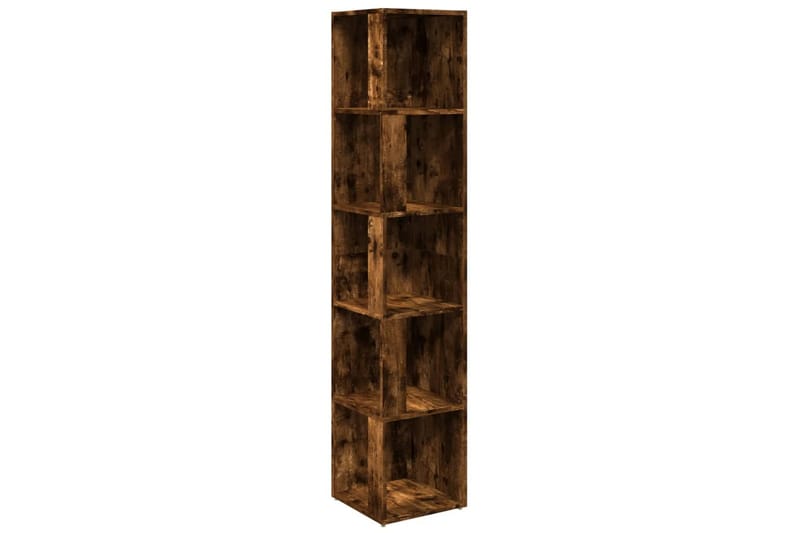beBasic Hörnhylla rökfärgad ek 33x33x164,5 cm konstruerat trä - Förvaring - Hyllor - Hörnhylla