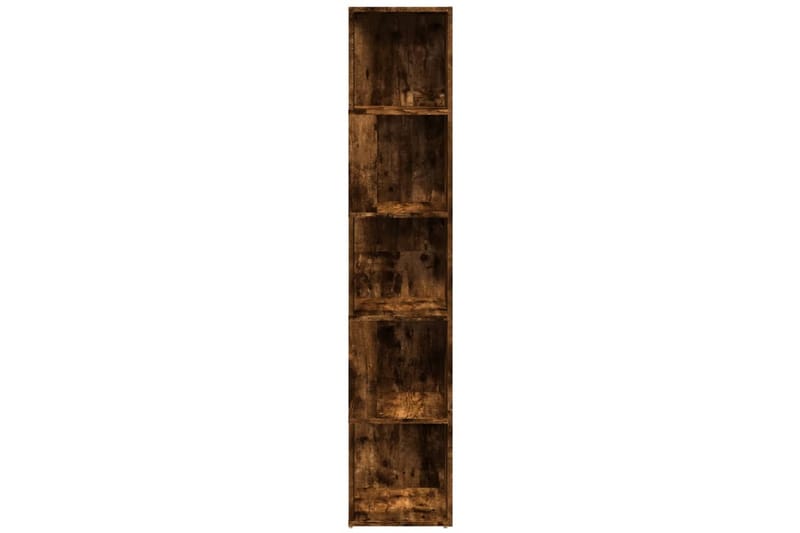 beBasic Hörnhylla rökfärgad ek 33x33x164,5 cm konstruerat trä - Förvaring - Hyllor - Hörnhylla