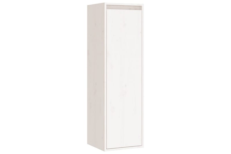 beBasic Väggskåp 2 st 30x30x100 cm massiv furu vit - Förvaring - Hyllor - Vägghylla