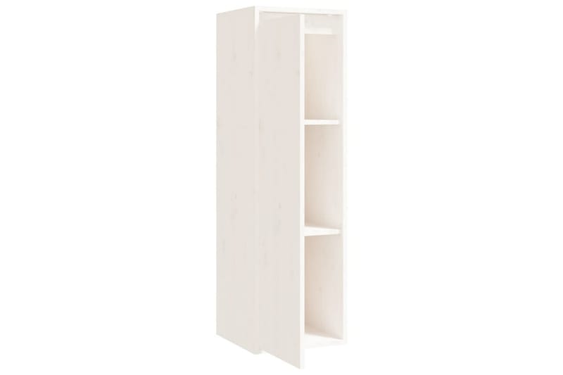 beBasic Väggskåp 2 st 30x30x100 cm massiv furu vit - Förvaring - Hyllor - Vägghylla
