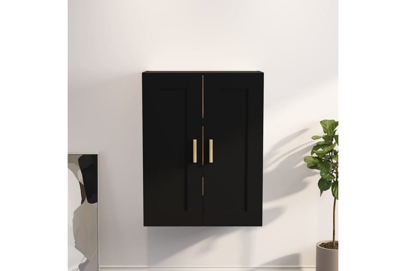 beBasic Väggskåp Svart 69,5x32,5x90 cm konstruerat trä - Förvaring - Köksförvaring - Kökshylla