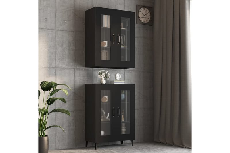 beBasic Väggskåp svart 69,5x34x90 cm - Förvaring - Köksförvaring - Kökshylla