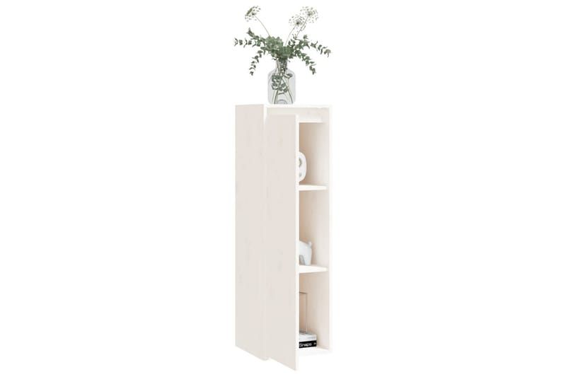 beBasic Väggskåp vit 30x30x100 cm massiv furu - Förvaring - Köksförvaring - Kökshylla
