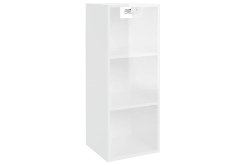 beBasic Väggskåp vit högglans 34,5x32,5x90 cm konstruerat trä - Förvaring - Köksförvaring - Kökshylla