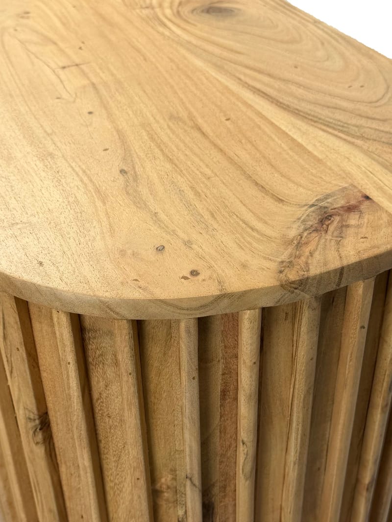 Belilo Bokhylla 105 cm Ribbdesign - naturligt varm honungsbrun och svart - Förvaring - Hyllor - Bokhylla