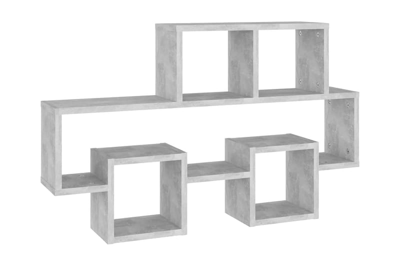 Bilformad vägghylla betonggrå 82x15x51 cm spånskiva - Betonggrå - Förvaring - Köksförvaring - Kökshylla