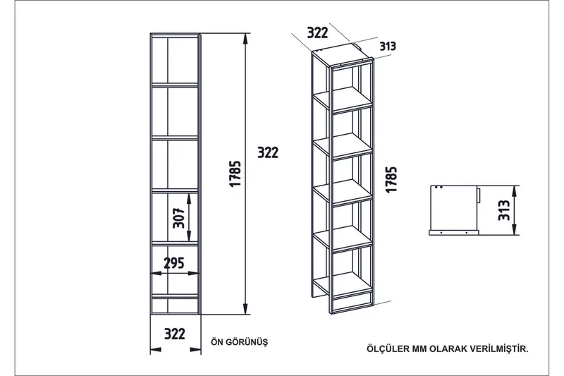Abla Bokhylla 64 cm - Guld|Svart - Förvaring - Hyllor - Bokhylla