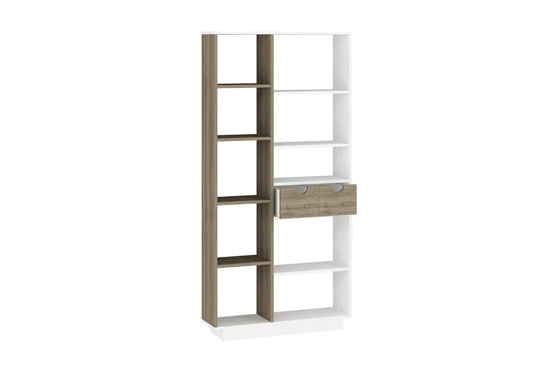 Ackerman Bokhylla 80 cm - Vit|Valnöt - Förvaring - Hyllor - Bokhylla
