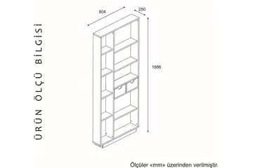 Ackerman Bokhylla 80 cm - Vit|Valnöt - Förvaring - Hyllor - Bokhylla