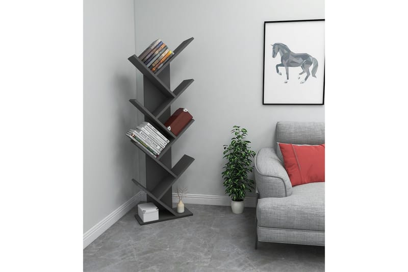 AGATEA Bokhylla 46x128,5 cm Antracit - Förvaring - Hyllor - Bokhylla