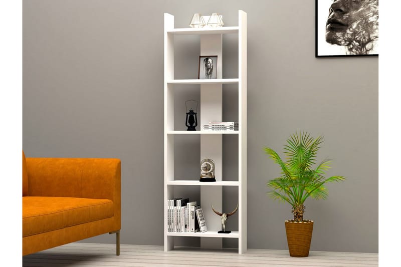 AGATEA Bokhylla 52,4x149 cm Vit - Förvaring - Hyllor - Bokhylla