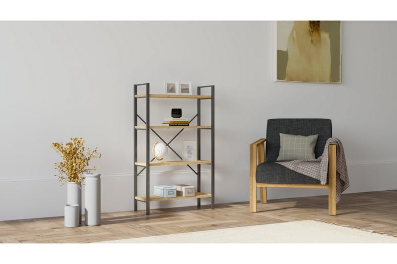 AGATEA Bokhylla 60x100 cm Blå - Förvaring - Hyllor - Bokhylla