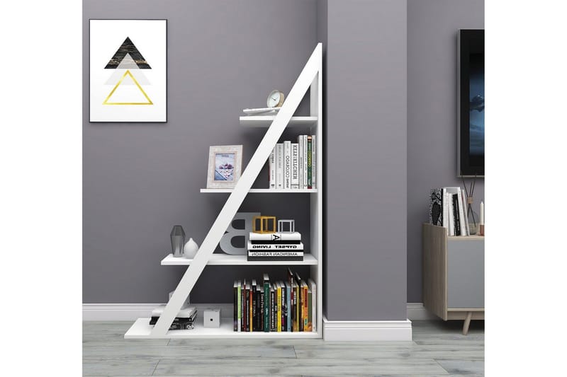 Ampelio Bokhylla 30x100 cm - Vit - Förvaring - Hyllor - Bokhylla
