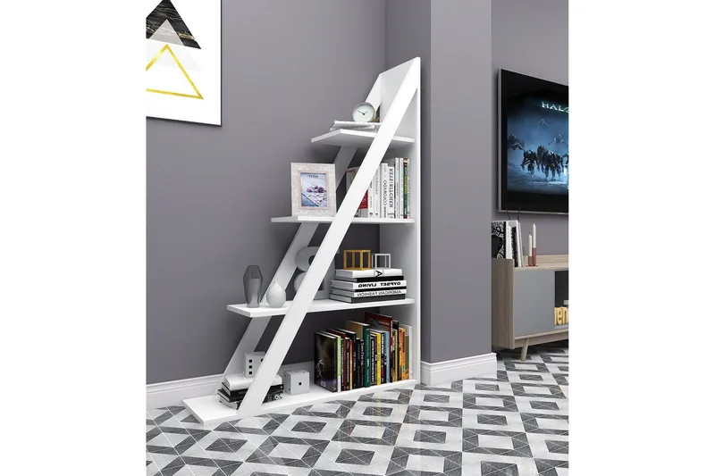 Ampelio Bokhylla 30x100 cm - Vit - Förvaring - Hyllor - Bokhylla