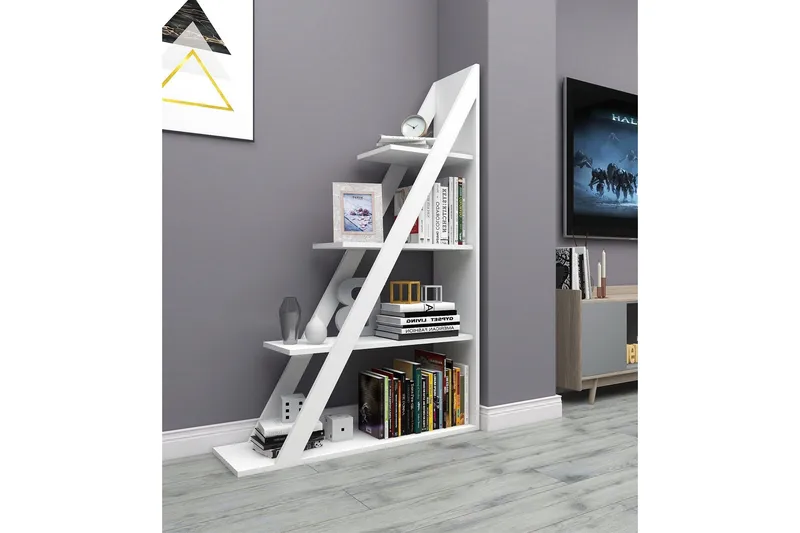 Ampelio Bokhylla 30x100 cm - Vit - Förvaring - Hyllor - Bokhylla