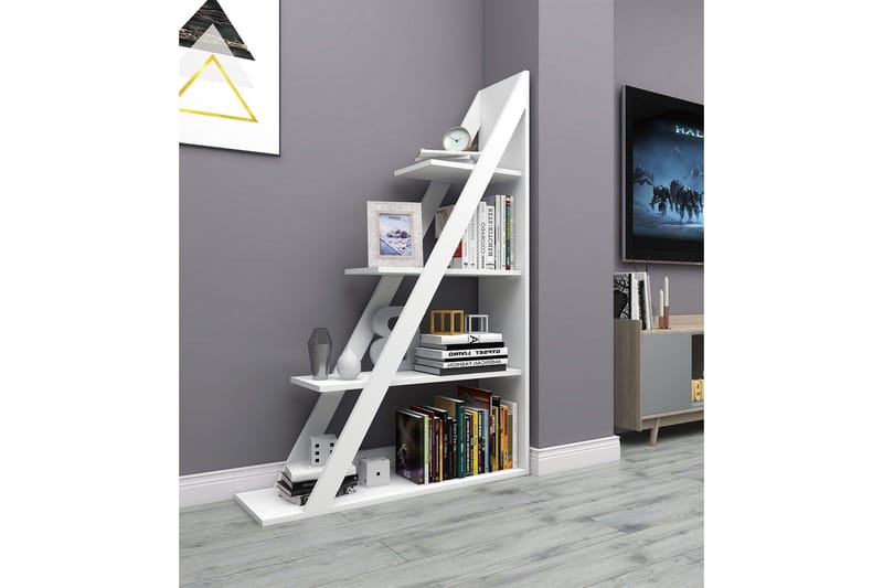 Ampelio Bokhylla 30x100 cm - Vit - Förvaring - Hyllor - Bokhylla