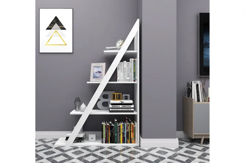 Ampelio Bokhylla 30x100 cm - Vit - Förvaring - Hyllor - Bokhylla