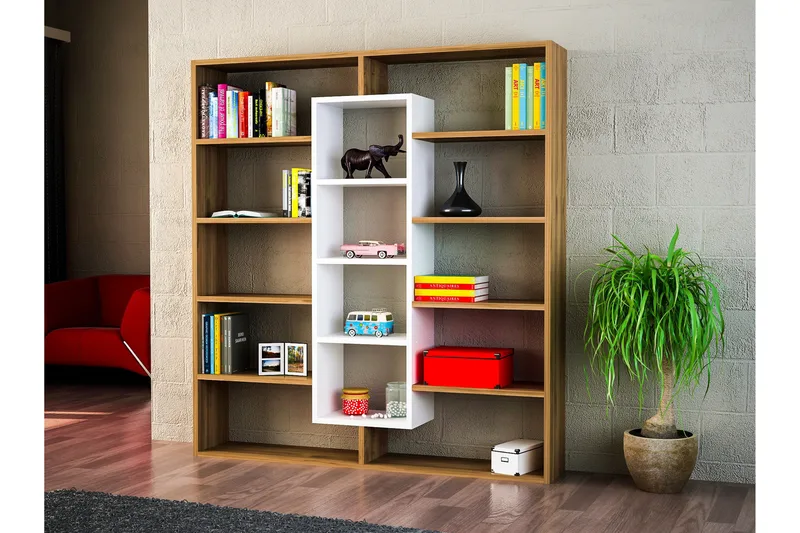 Amplett Bokhylla - Brun/Vit - Förvaring - Hyllor - Bokhylla
