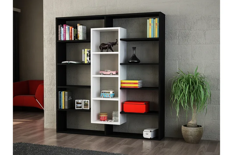 Amplett Bokhylla - Svart/Vit - Förvaring - Hyllor - Bokhylla