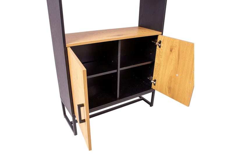 Amsterdam Hylla Ek/Svart - Förvaring - Hyllor - Bokhylla