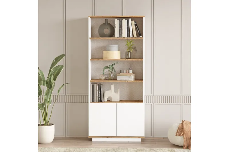 Anari Bokhylla 77,5 cm - Brun/Vit - Förvaring - Hyllor - Bokhylla