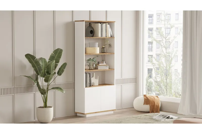 Anari Bokhylla 77,5 cm - Brun/Vit - Förvaring - Hyllor - Bokhylla