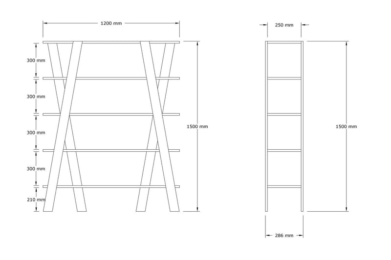 Andifli Bokhylla 120x150 cm - Brun - Förvaring - Hyllor - Bokhylla