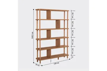 Andifli Bokhylla 120x168,5 cm - Brun - Förvaring - Hyllor - Bokhylla