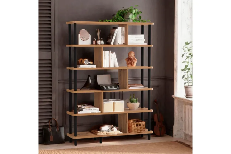 Andifli Bokhylla 120x168,5 cm - Svart - Förvaring - Hyllor - Bokhylla