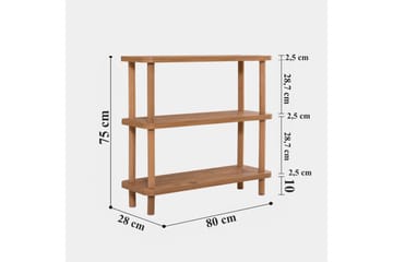 Andifli Bokhylla 80x75 cm - Grön - Förvaring - Hyllor - Bokhylla