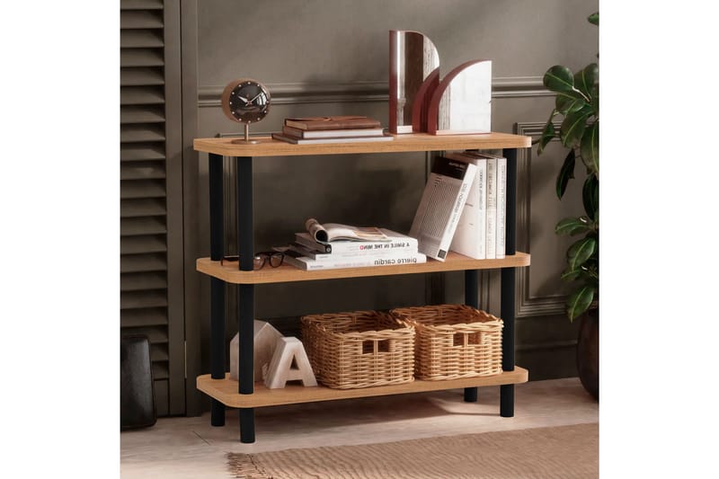 Andifli Bokhylla 80x75 cm - Svart - Förvaring - Hyllor - Bokhylla