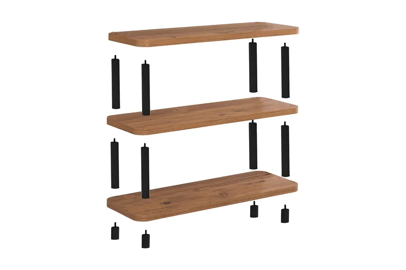 Andifli Bokhylla 80x75 cm - Svart - Förvaring - Hyllor - Bokhylla